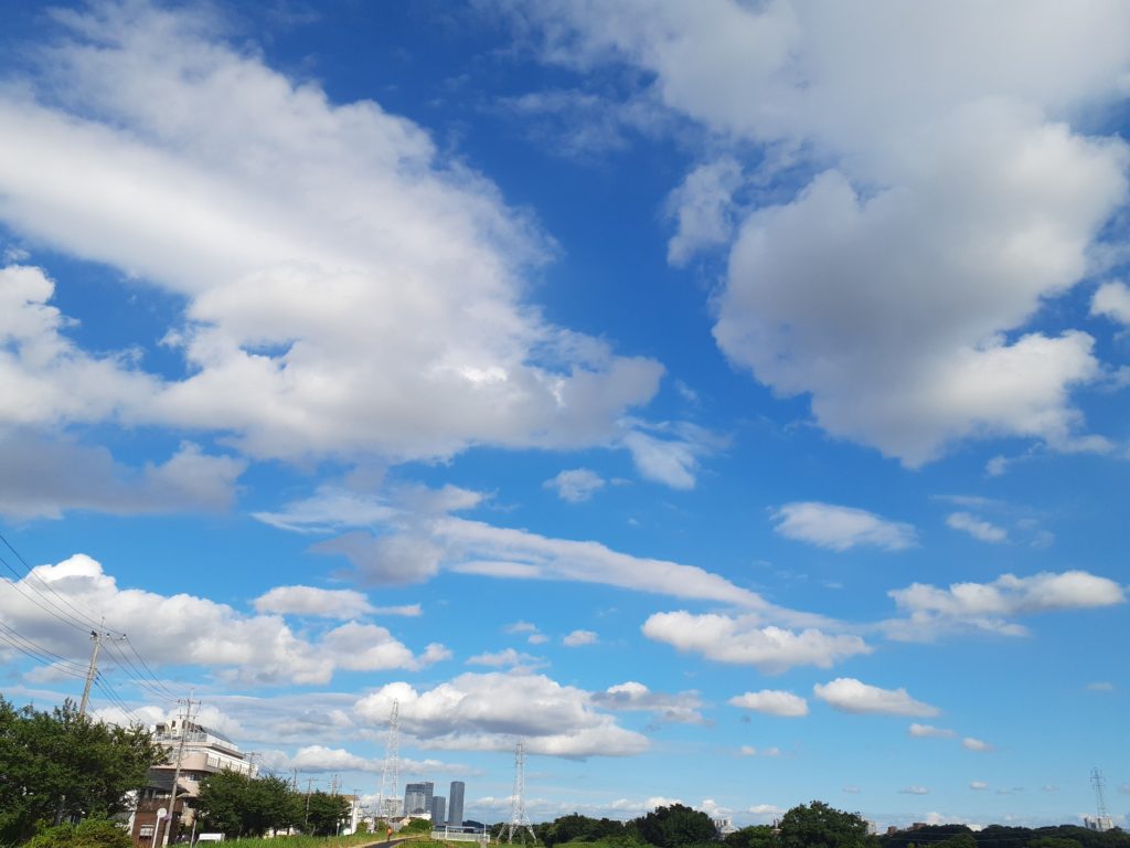 多摩川の雲　　7月7日～8日